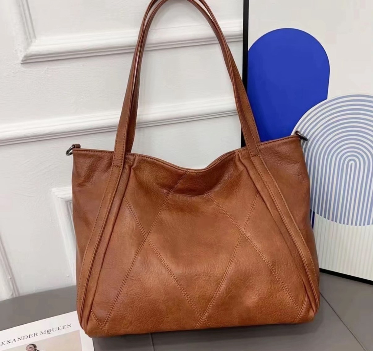 包包女2025新款大容量软皮托特包休闲百搭手提单肩包斜跨包5113