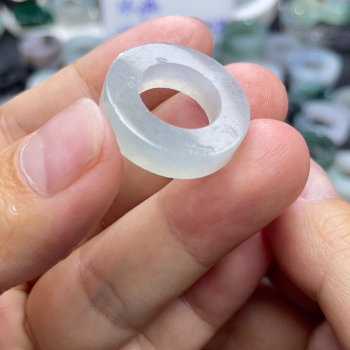 【闪购商品】未镶嵌定制翡翠天然翡翠5-14冰冰戒