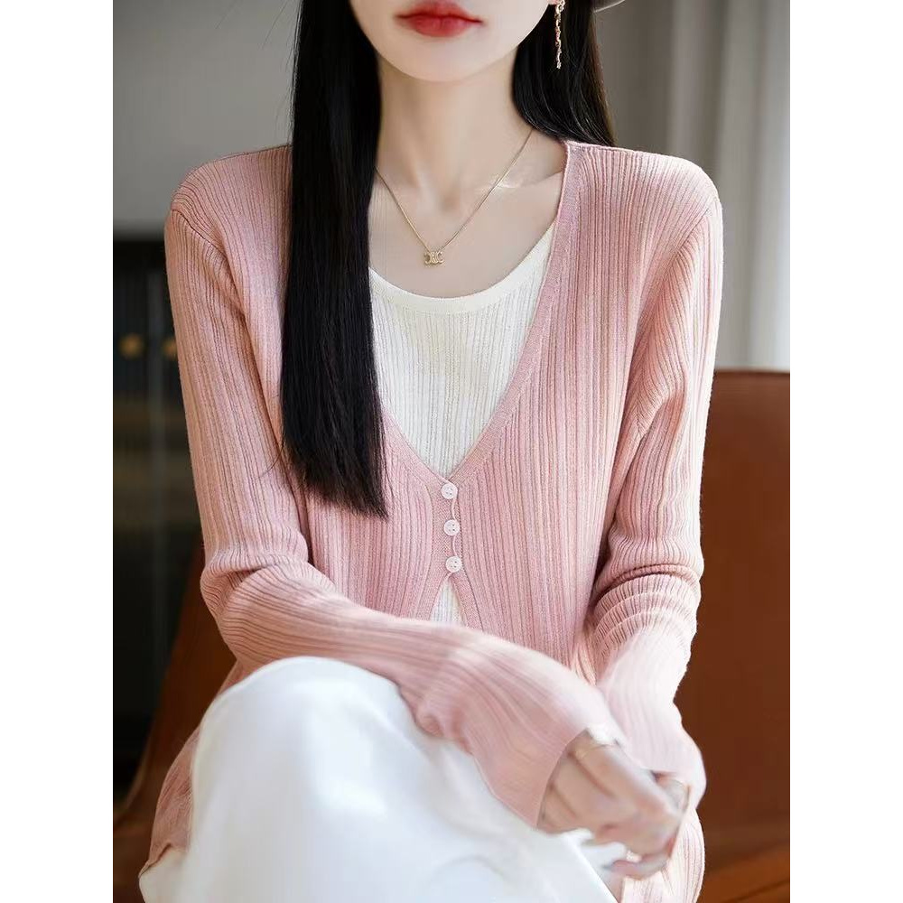（玉姐家）三粒扣套头假两件针织女时尚立体感 新选f1095 J022642