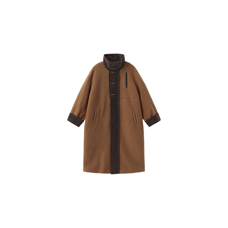 【茉舍】夹生 HALF MADE羊羔毛长大衣144D210005-2690