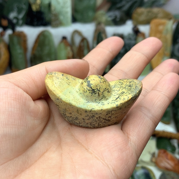 岫岩河磨玉（透闪石质玉）手把未镶嵌