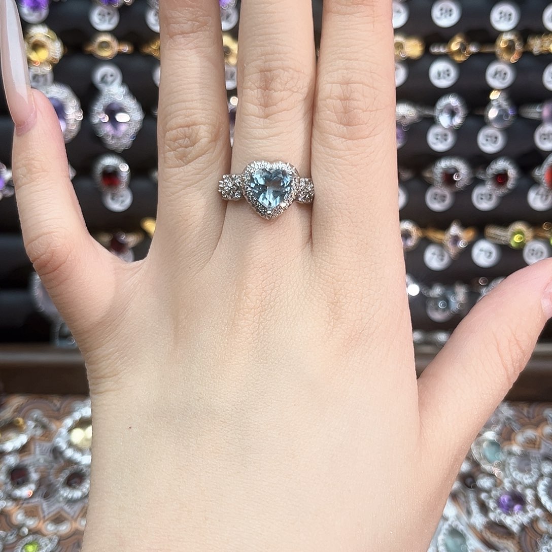 银S925镶嵌戒指烟晶