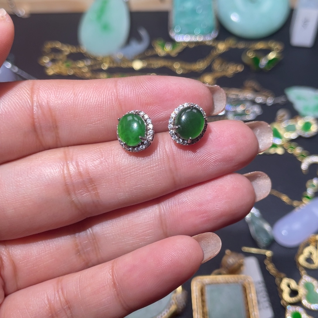 翡翠银S925镶嵌颈饰