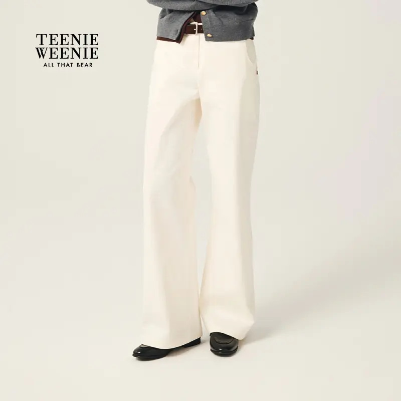 TeenieWeenie小熊女装休闲裤25秋季新通勤高腰直筒裤TTTC254903W