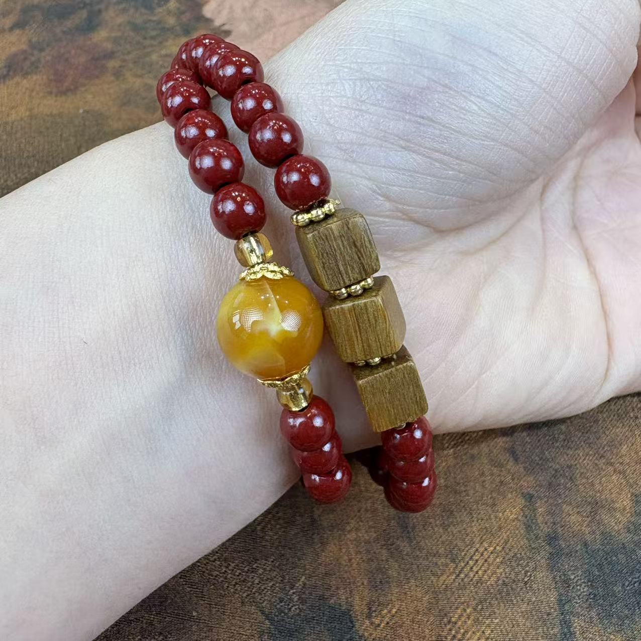 天然辰砂S0110 辰砂0、6手链