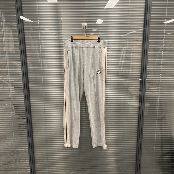 99新 MONCLER PALM ANGEL联名灰色丝绒卫裤 m码 #10338