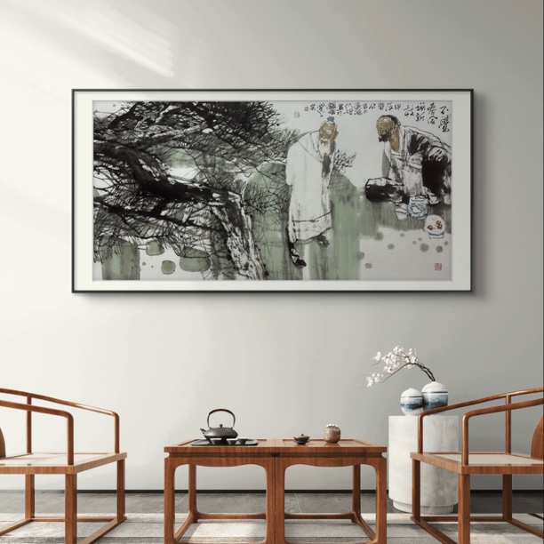 【艺典文化】（笔名仇智) 写意人物画 尺寸 140✖️70cm 纯手绘