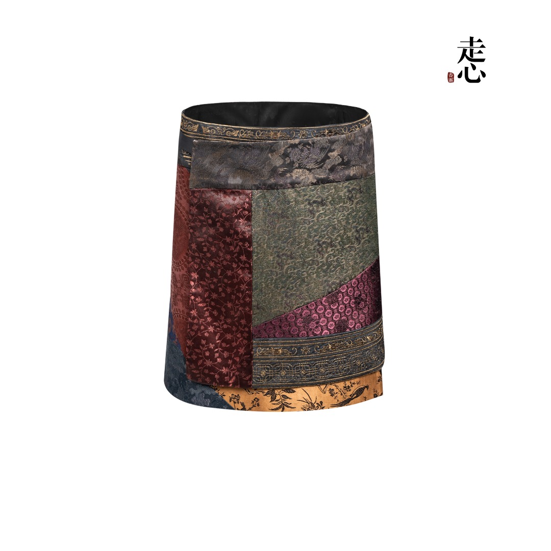 【香云走心】金漆潮雕 短半裙25Z03901