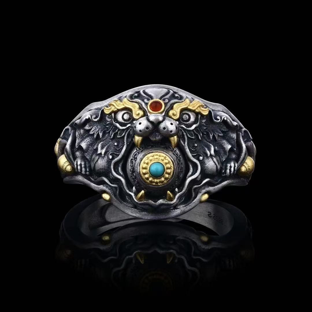 925银戒指 【传饰圣藏】吐宝鼠戒指