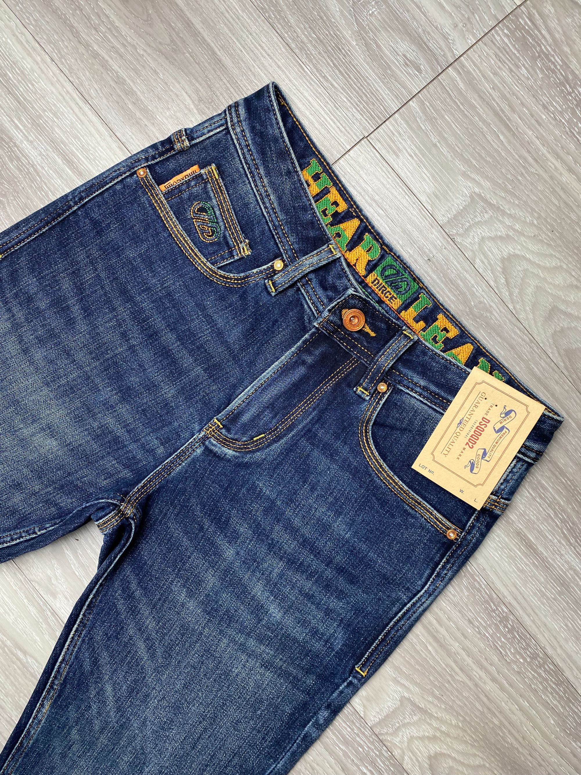 929#秋冬新款深蓝色牛仔裤男裤微弹修身小直筒裤舒适九分百搭加绒