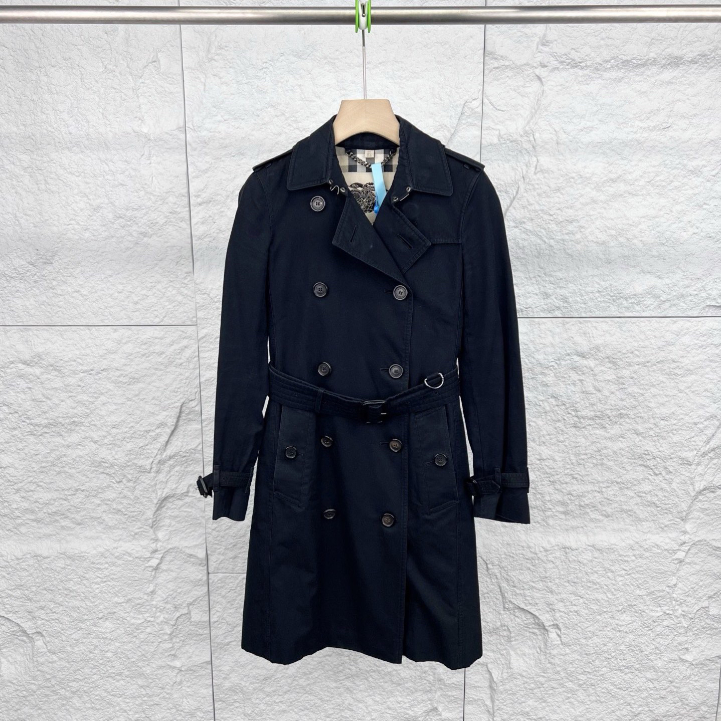 99新 BURBERRY/博柏利 32码/中长款复古时尚修身风衣/10703061