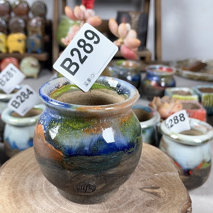 紫砂花盆小陶罐 外口6