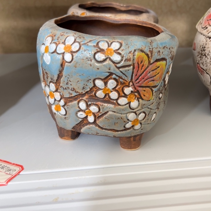 紫砂花盆粗陶材质多肉花盆