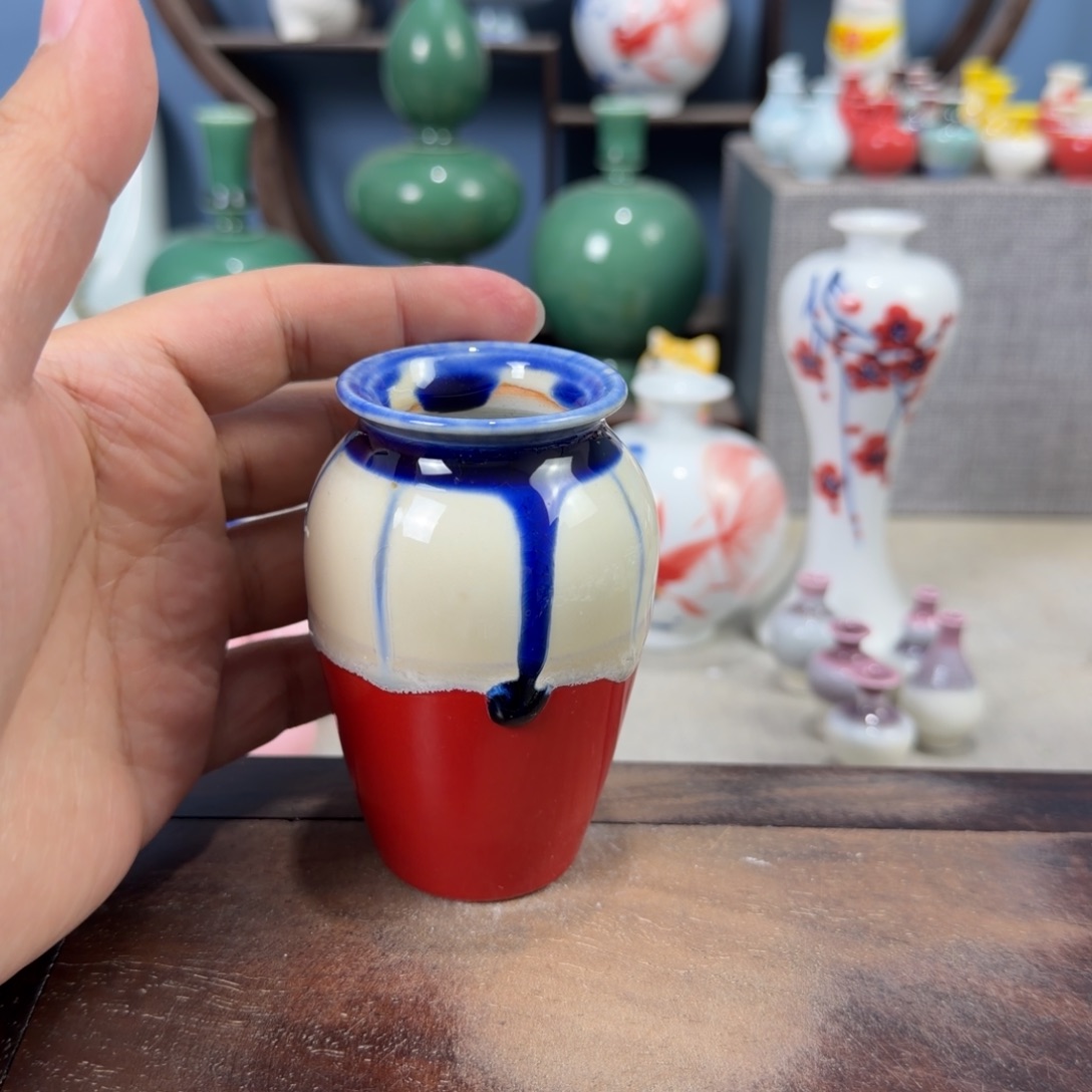 陶瓷手工小花器摆件