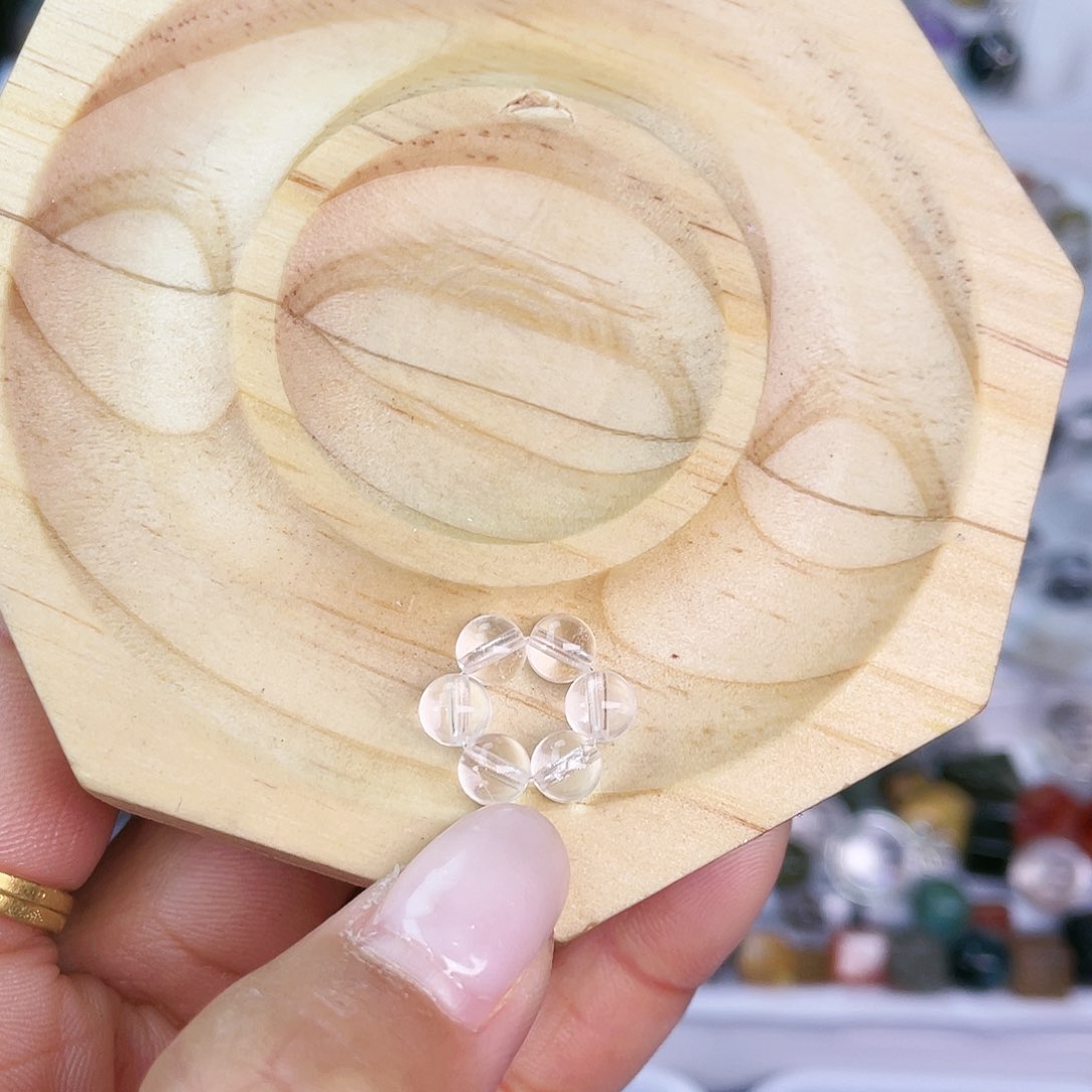 水晶单珠打孔不退不换未镶嵌