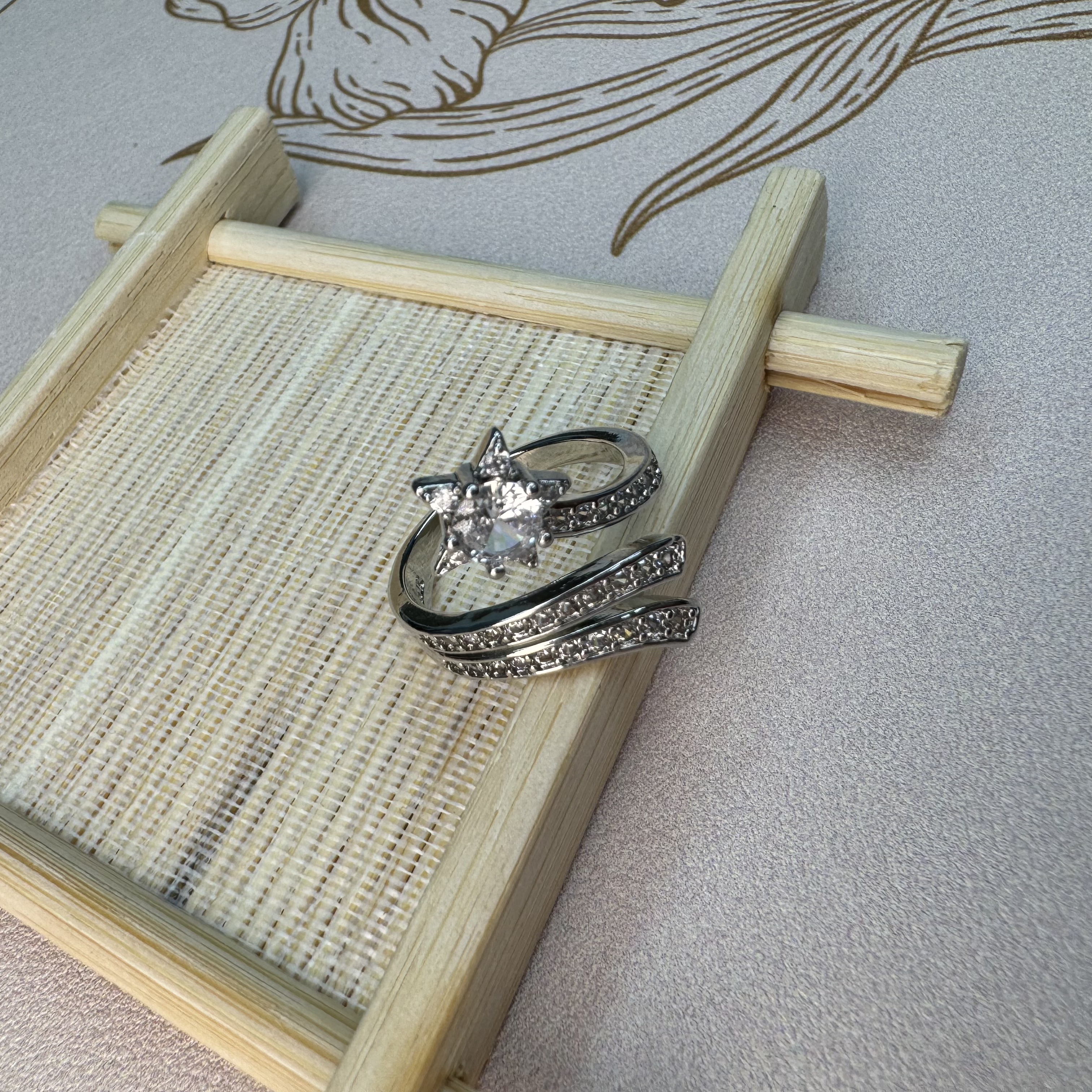 铜合金锆石戒指 【清孤直播间】时尚百搭 小众个性 A014星光大道