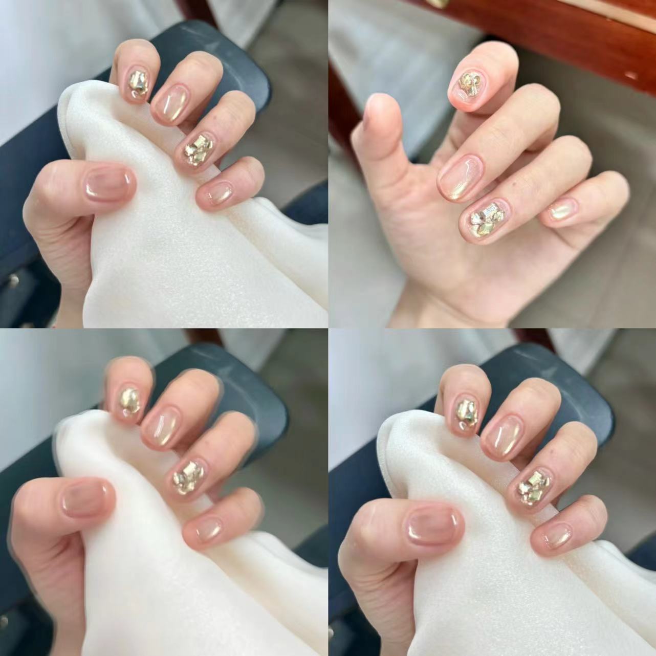 【39】冰冻奶咖--手工穿戴甲10片