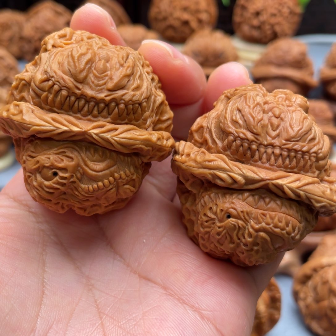 手串/手链核桃山*毒液金蝉蛤蟆头核桃雕刻