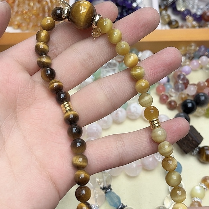 水晶手链未镶嵌双圈虎眼