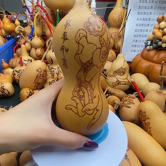 刚***)香榧木葫芦工艺品