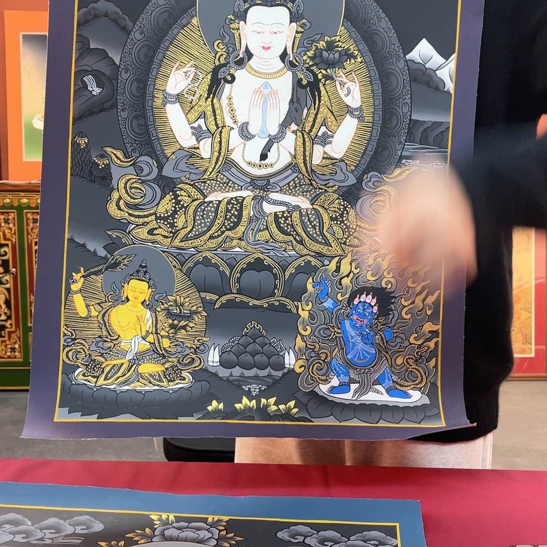 装裱画40×60四臂纯手绘