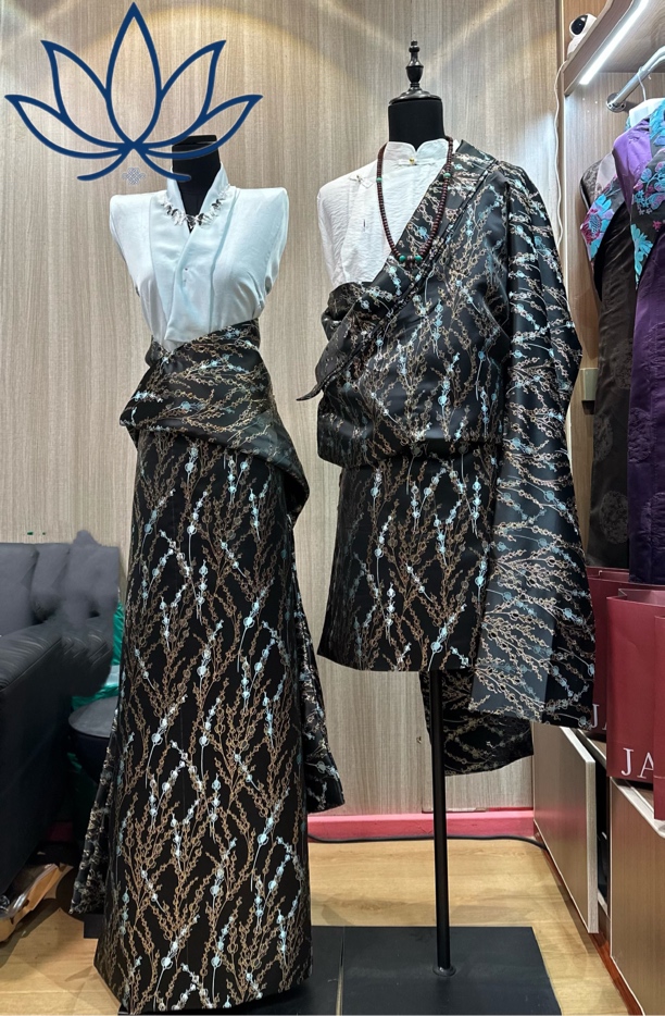 JA DHANG｜女士藏服 时尚复古印花情侣款安多藏服优雅气质