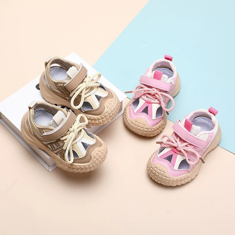 儿童运动凉鞋2025夏季新款网面镂空榴莲底时尚男童女童休闲A-5