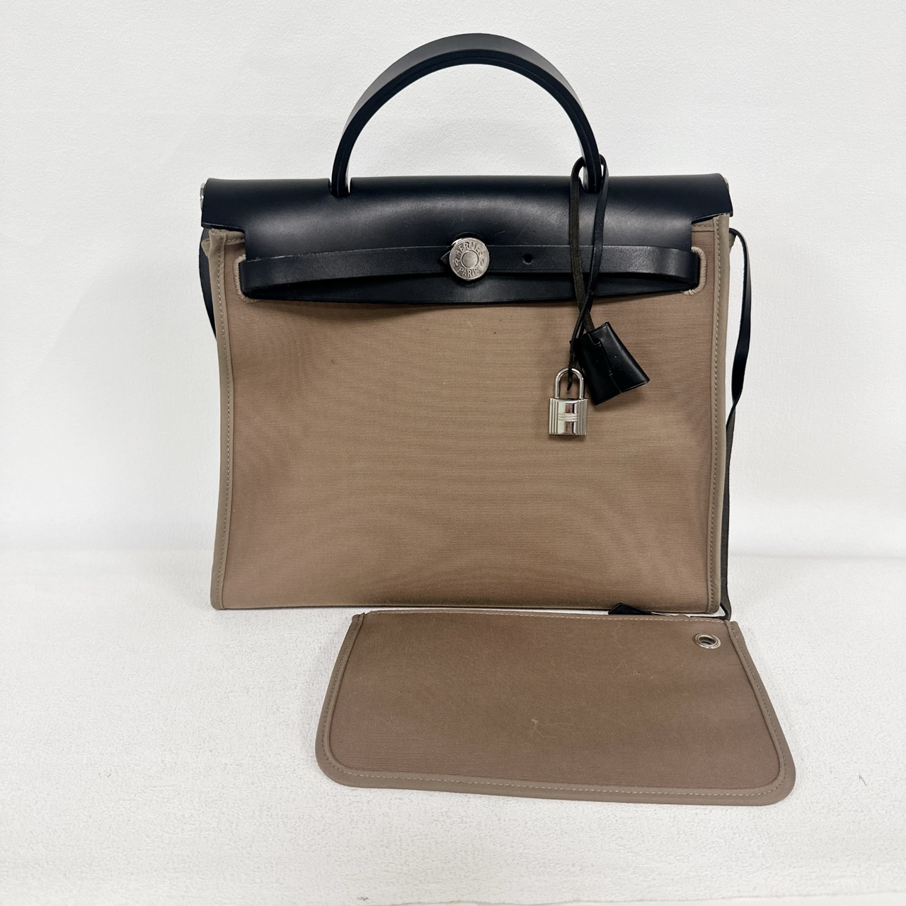 99新 Hermes/爱马仕  herbag31 大象灰手提 斜挎包包（3711）