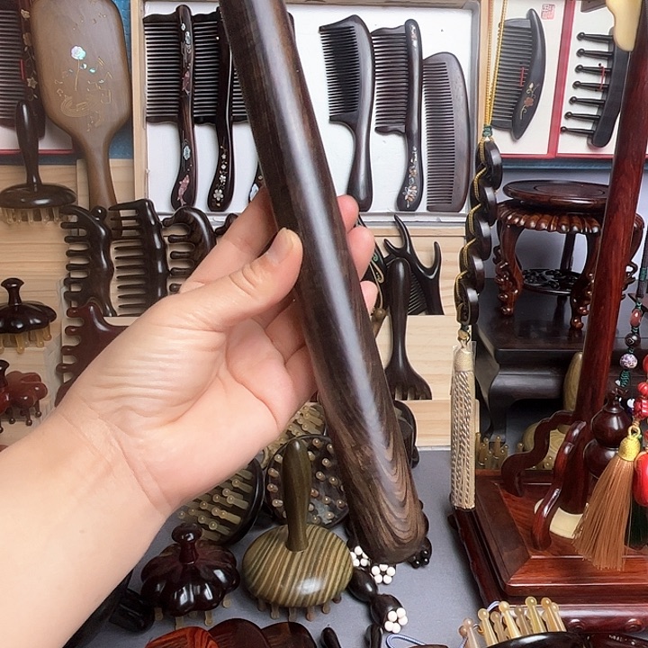 交趾黄檀（大红酸枝）乌木紫光檀擀面棍