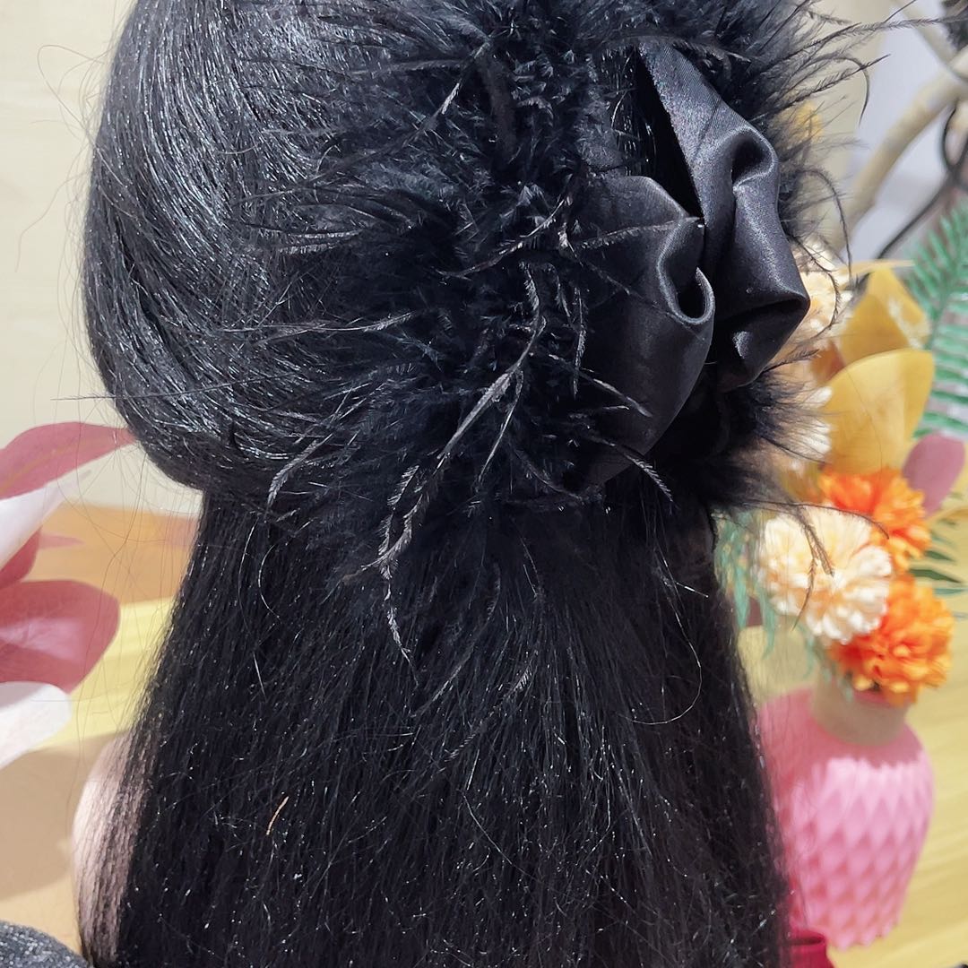 皮质铁合金蝴蝶结发夹