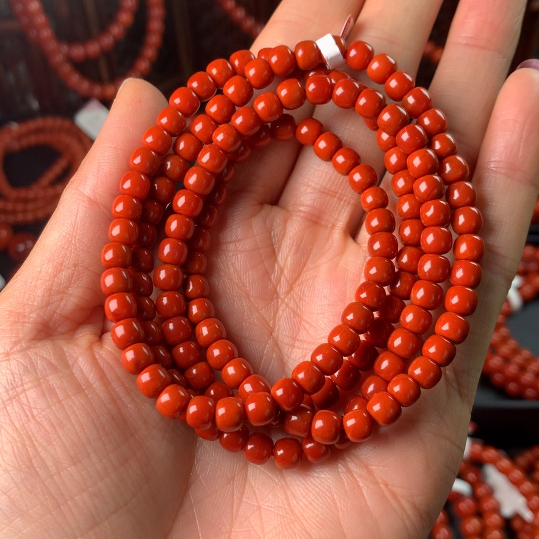 南红玛瑙手链未镶嵌5m佛珠糖