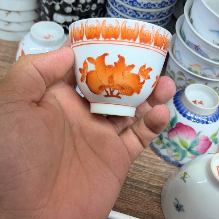 纯手绘精品盖碗杯
