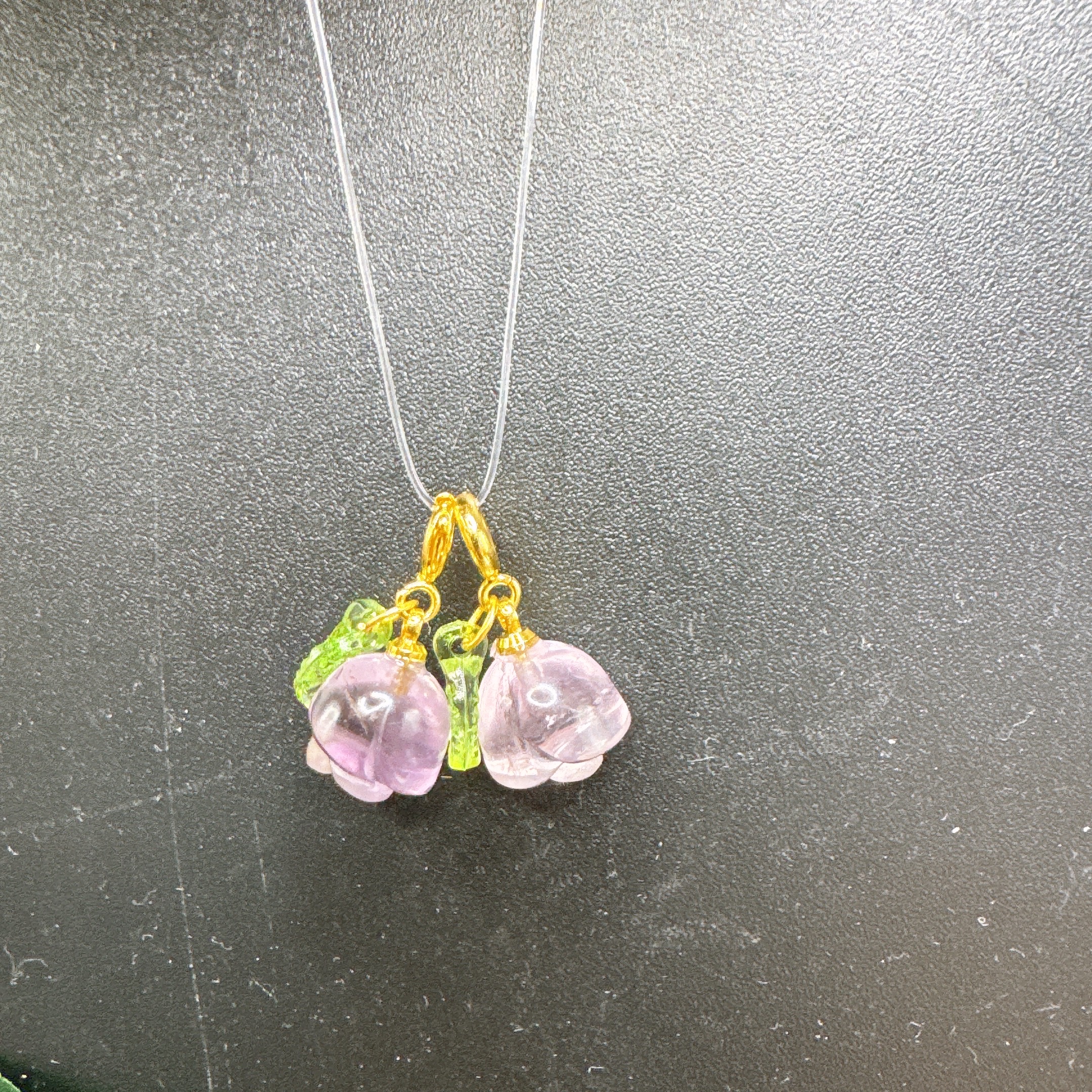 s512 天然紫水晶玫瑰花小滴溜 多样发一