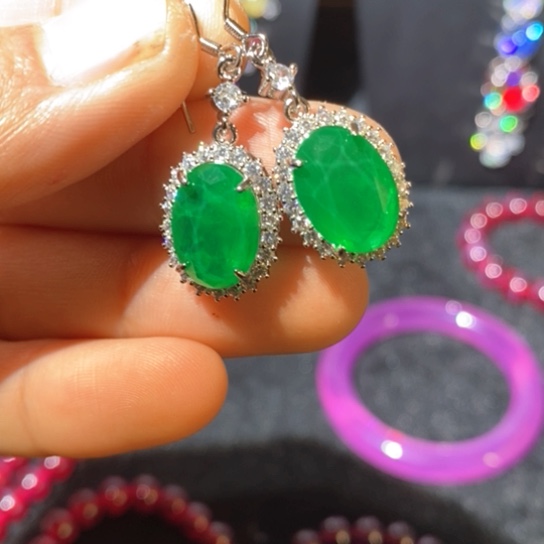 红宝石戒指银S925镶嵌