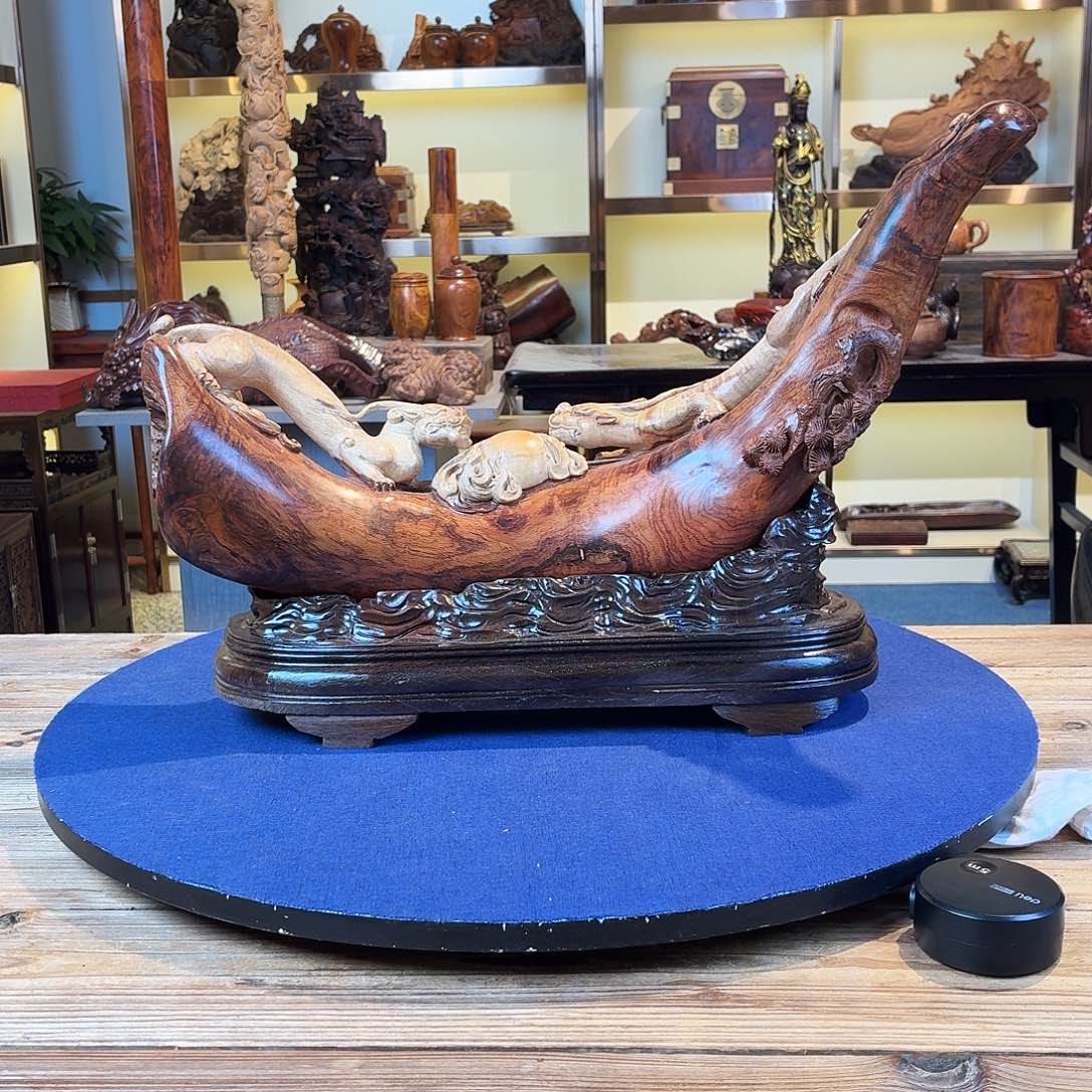 锋***端景台紫檀木类收藏