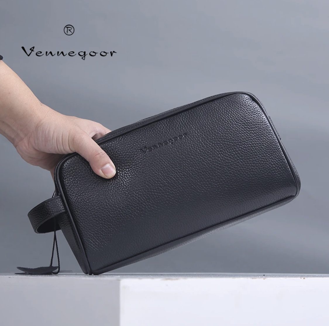 【VENNEGOOR】真皮男士手包韩版多功能贝壳包手包多功能时尚