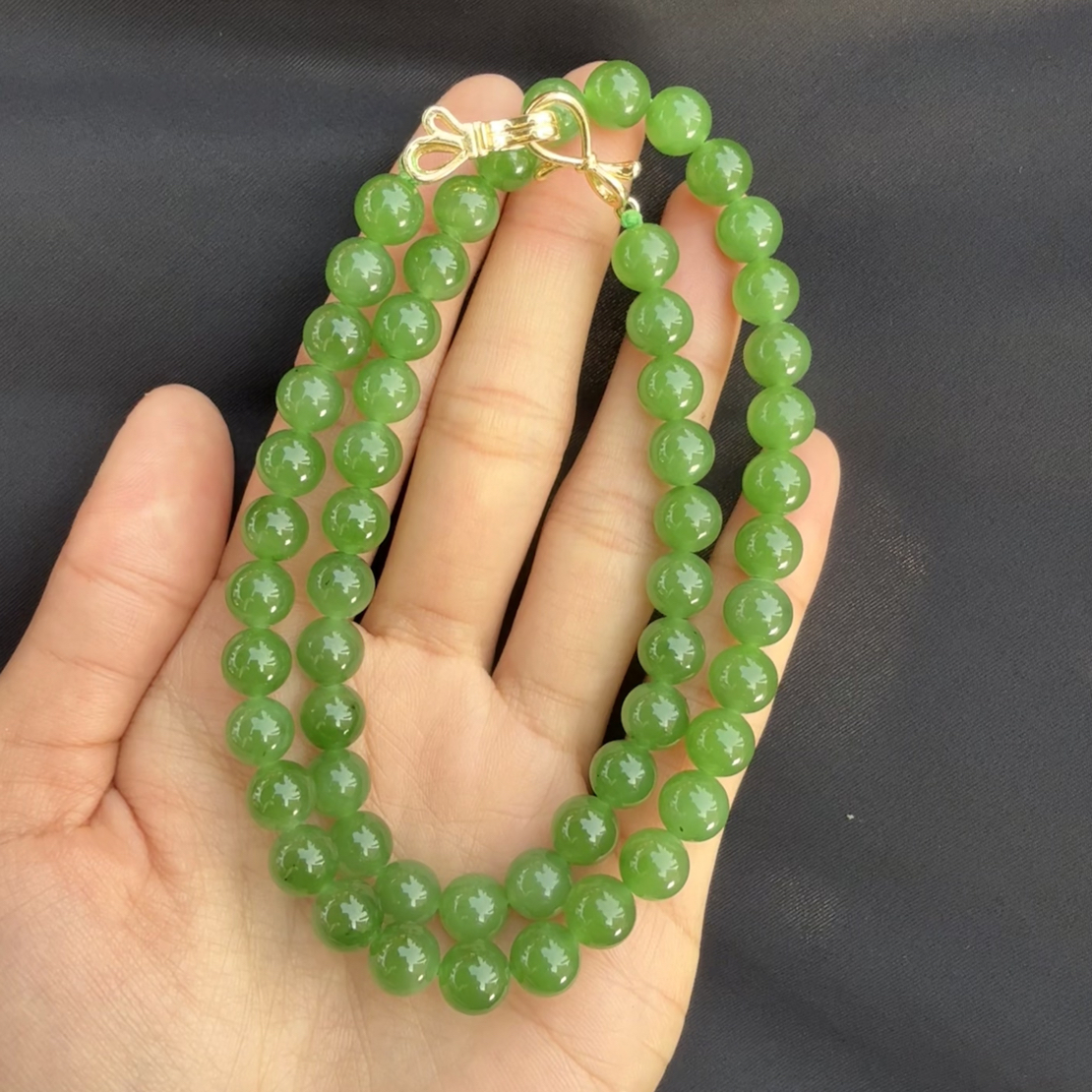 和田玉碧玉卡8妈妈链