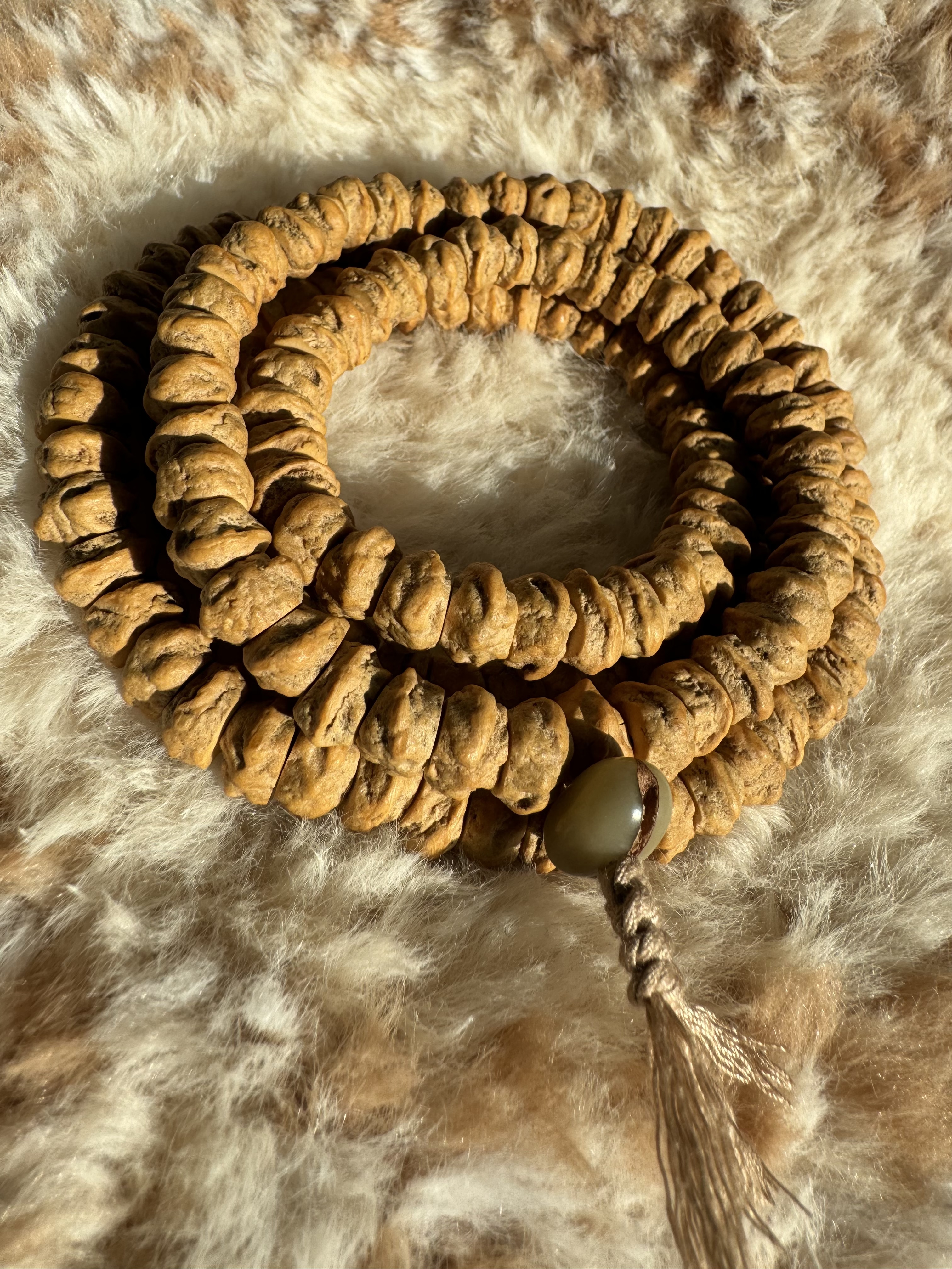 【金蟾】大尺寸奶油皮斜切大肠走色快手感丝滑柏香籽文玩手串