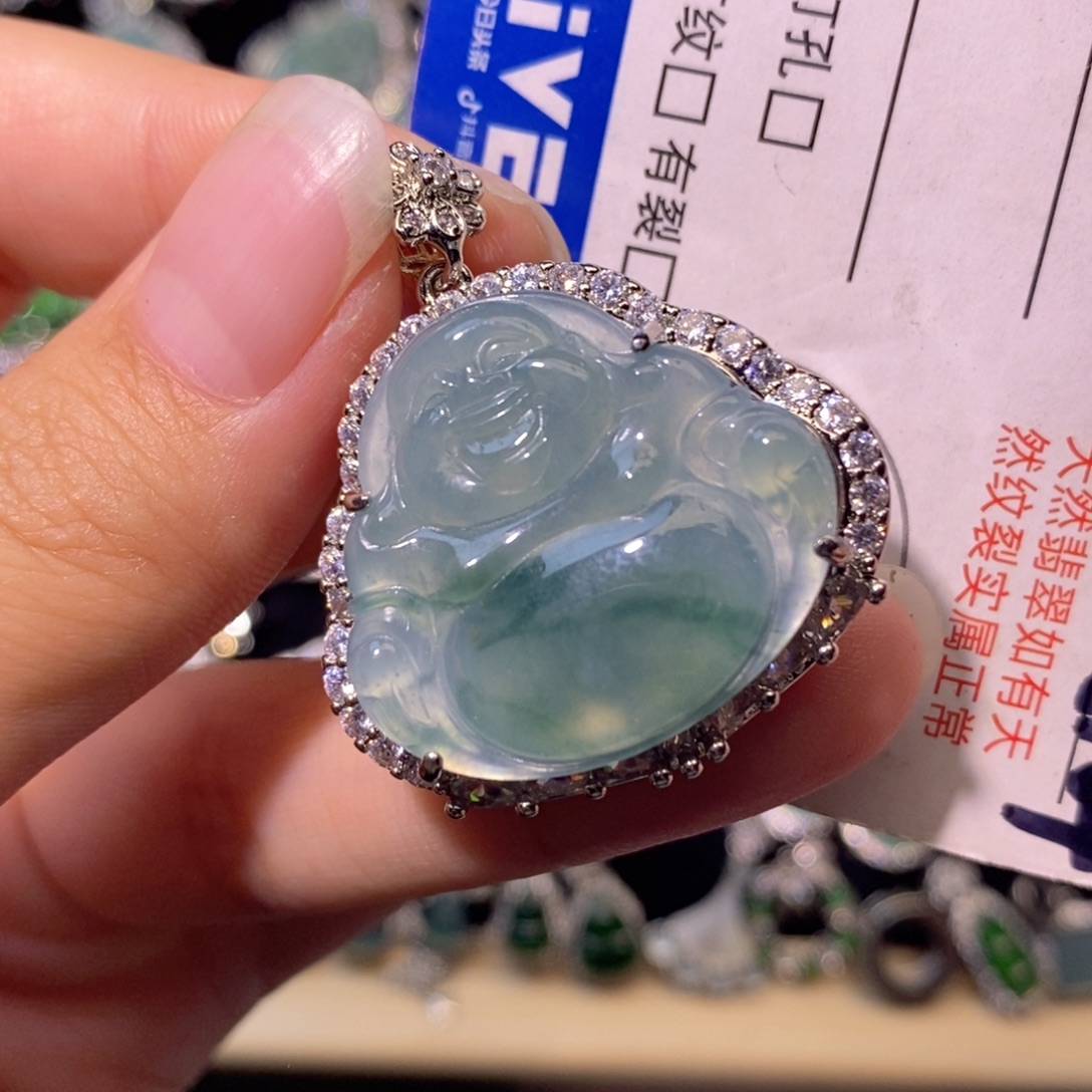 翡翠未镶嵌颈饰天然