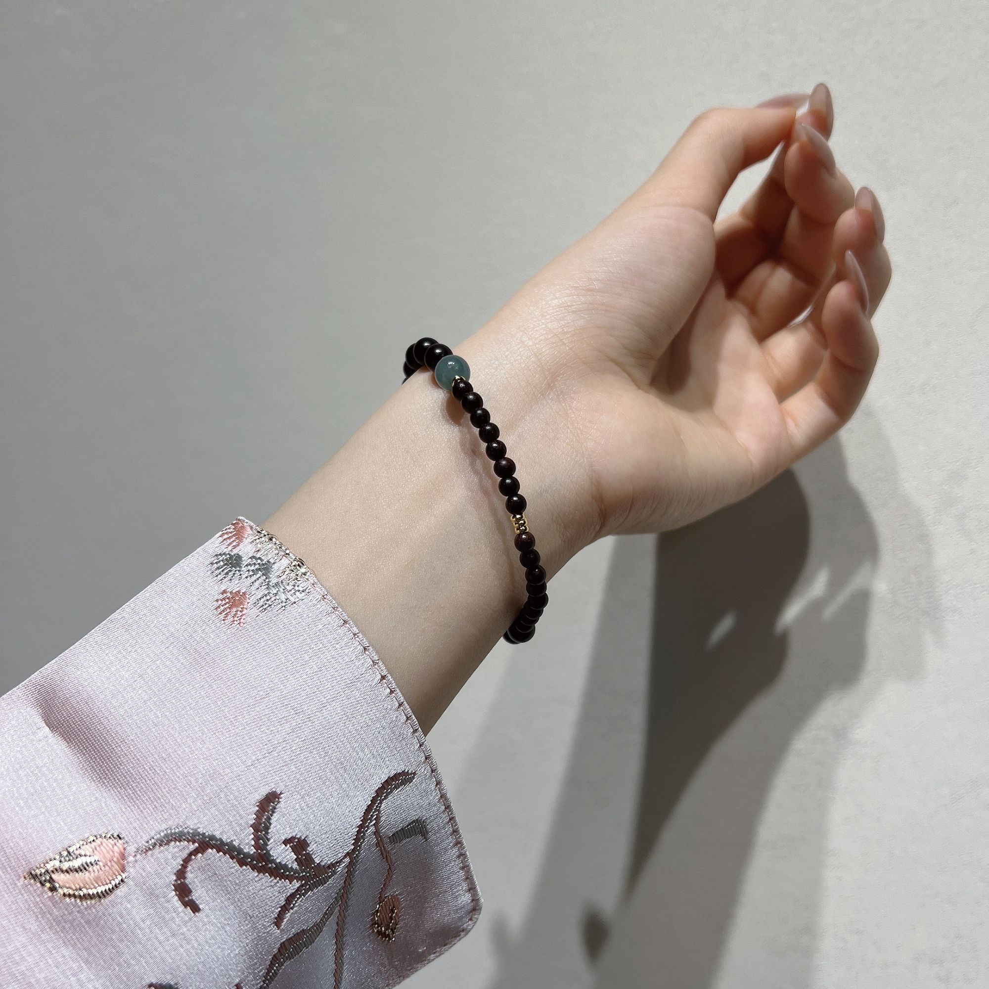 青金手串翡翠气质手工单圈闺蜜