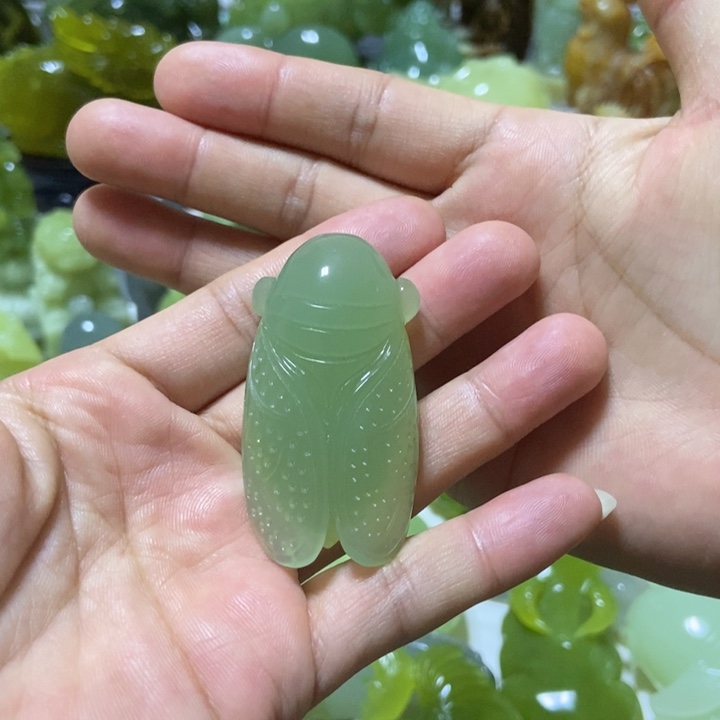 【闪购商品】未镶嵌蛇纹石玉把件嘟*嘟