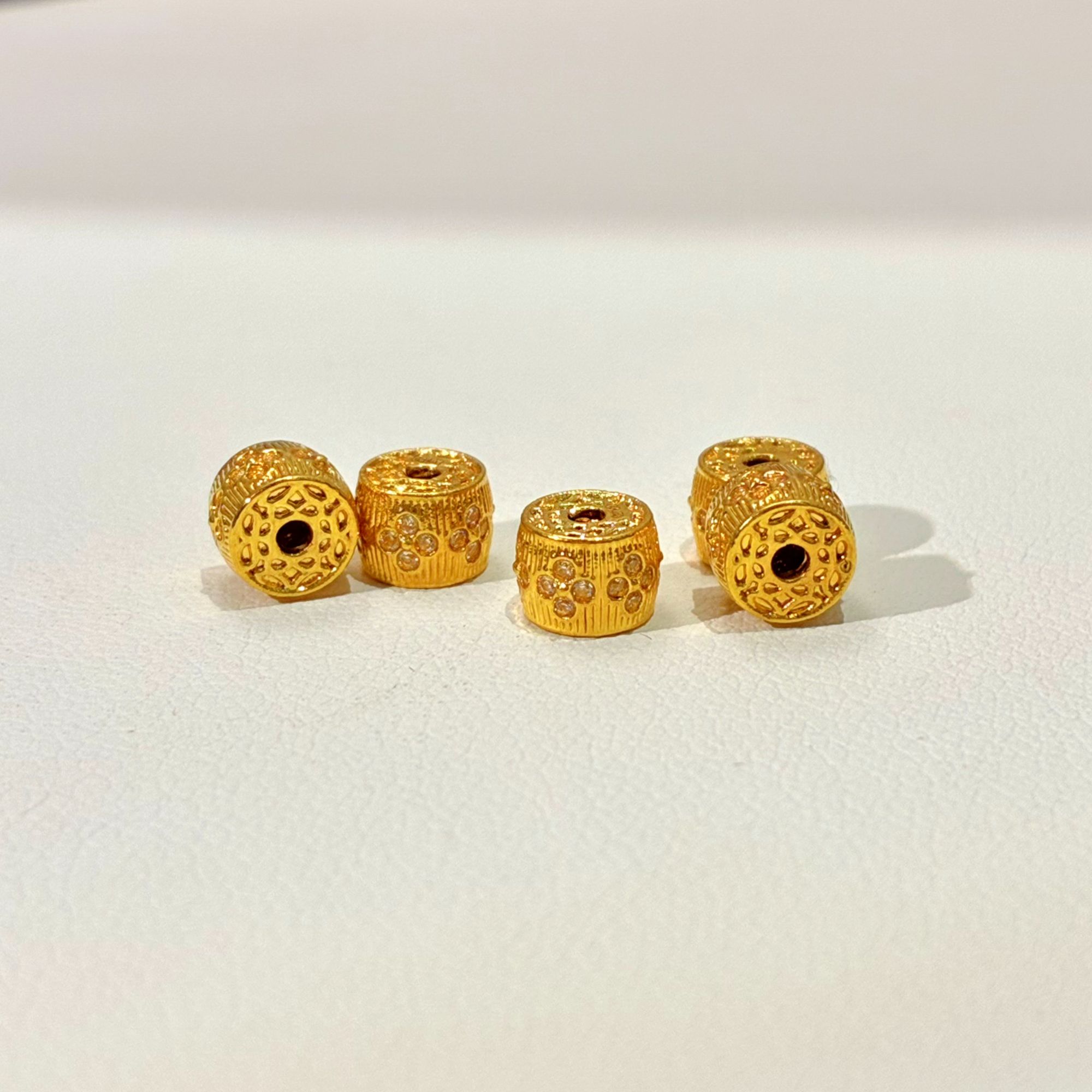 18k 拉丝幸运草桶珠配件 2996 多样式发一件（非质量问题不退不换）