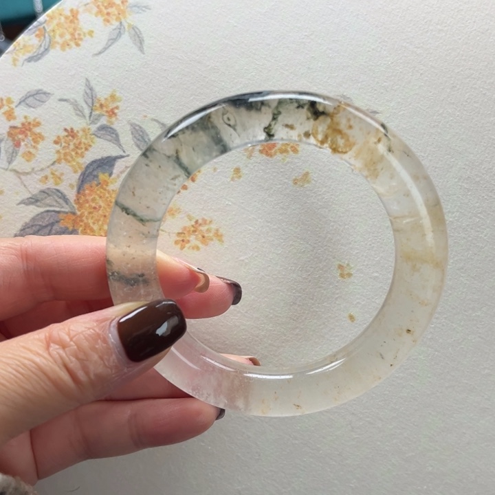 石英质玉未镶嵌手镯54-55