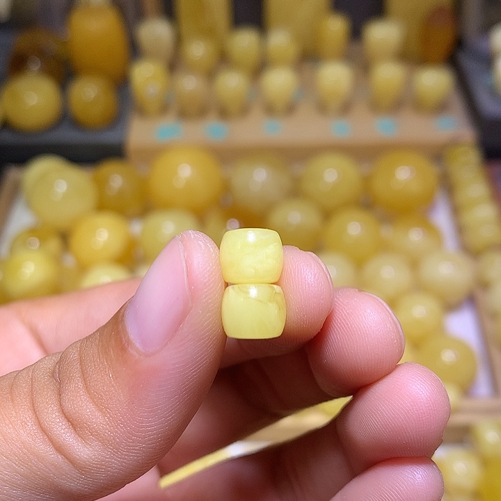 裸石蜜蜡未镶嵌天然俄料白花蜜蜡精工直切8