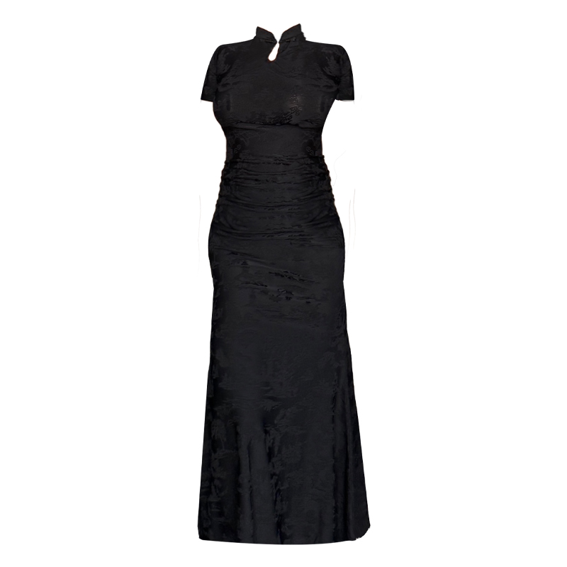 B-babes【玲珑丹青】提花旗袍裙夏季微胖高档国风改良新中式裙-倾