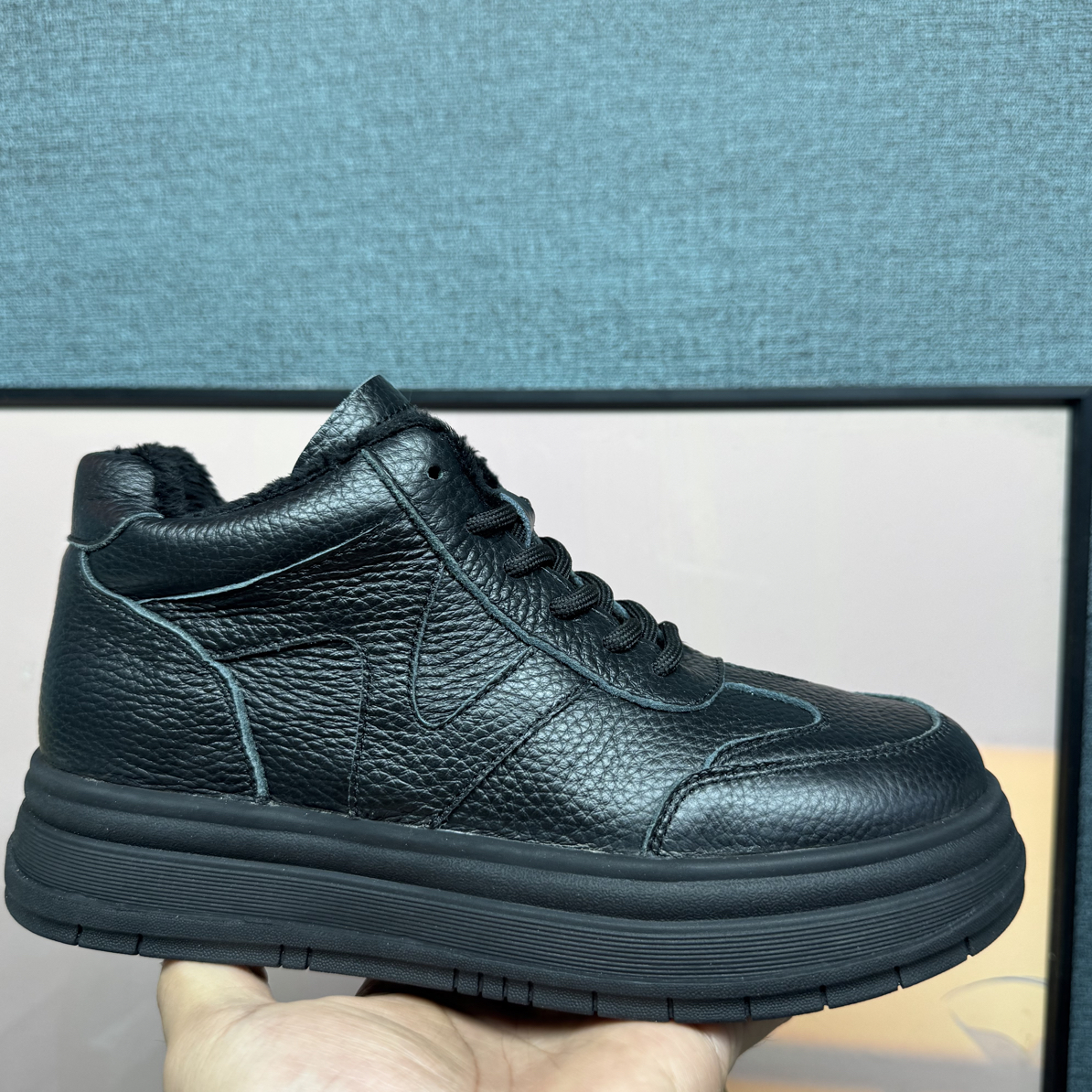 新款百搭头层牛皮小白鞋黑色休闲头层牛皮女鞋666黑色