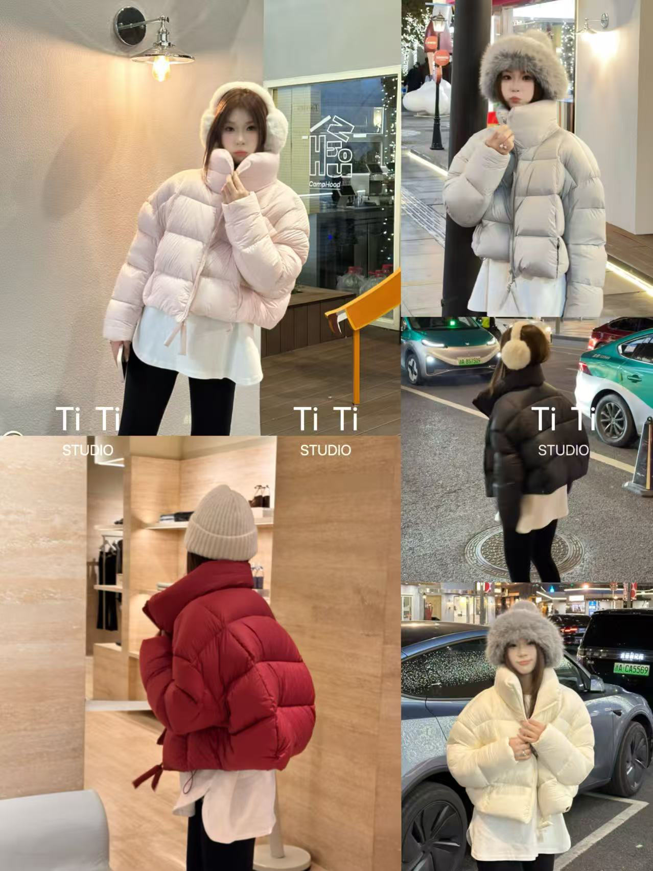 白鸭绒女冬季韩版宽松短款立领加厚保暖外套新款
