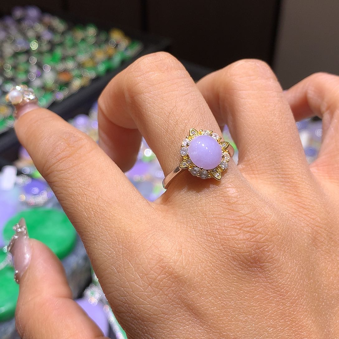 翡翠吊坠(不含链)银S925镀金镶嵌