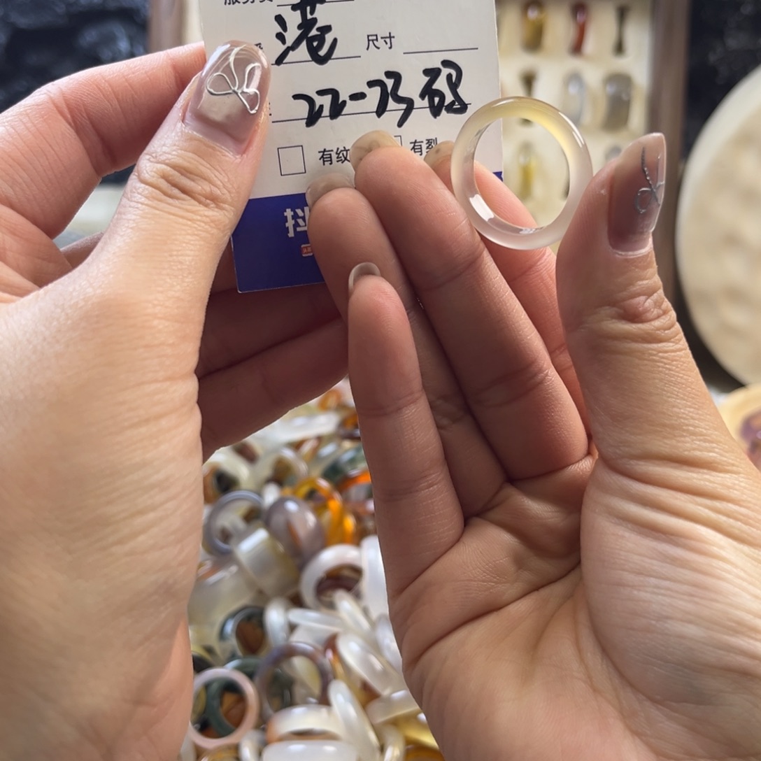 玛瑙/玉髓未镶嵌戒圈72
