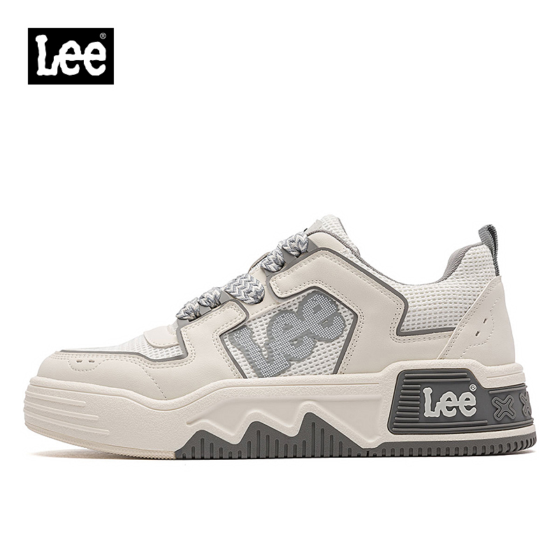 Lee男鞋板鞋男款2025年新款夏季网面透气小白鞋男厚底潮流休闲鞋